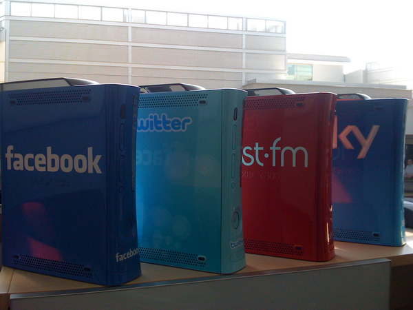 Unique Facebook, Twitter, Sky Xbox 360 consoles shown off-new360s.jpg
