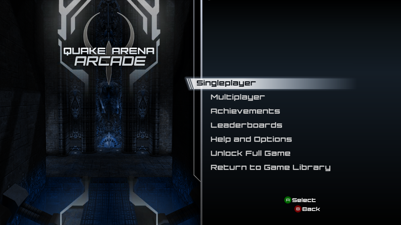 Unannounced XBLA games and screenshots leaked, including Crazy Taxi and Quake Arena.-quake-arena-arcade-menu.png